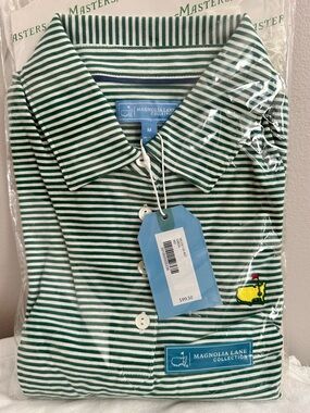 Masters Magnolia Lane Green & White Striped Polo Top